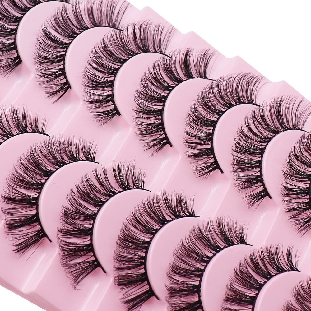 LASHES Fluffy & Wispy Faux Mink Eyelashes - Cat Eye-10Pairs-70A - Picture 3 of 6